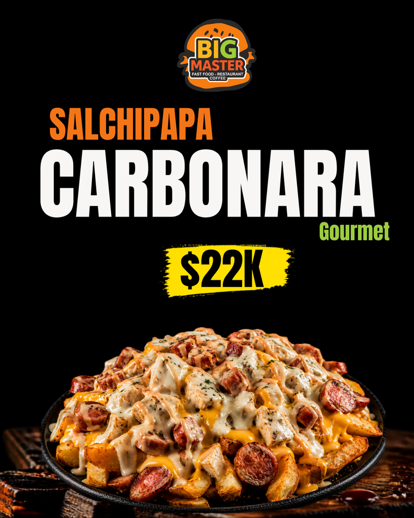 Salchipapa Carbonara